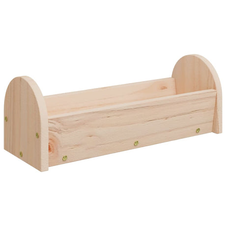 Vidaxx Heuraufe für Kaninchen 28x10x10 cm massives Kiefernholz