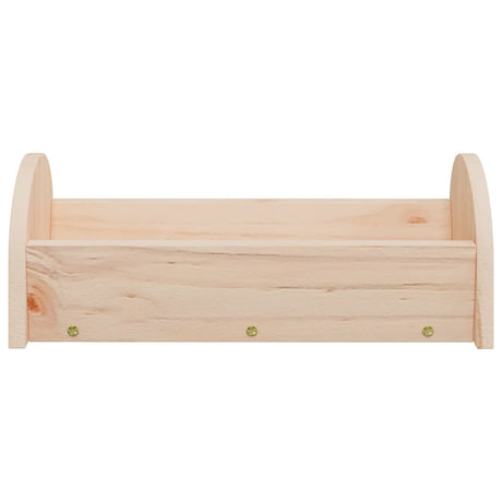 Vidaxx Heuraufe für Kaninchen 28x10x10 cm massives Kiefernholz