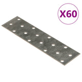 VIDAXL -Platten perforiert 60 PCs 2 mm 160 x 40 mm verzinkter Stahl