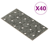 VidaXL-Platten perforiert 40 Stück 2 mm 120x60 mm verzinkter Stahl