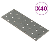 Vidaxl -plader perforerede 40 stk 2 mm 160x60 mm galvaniseret stål