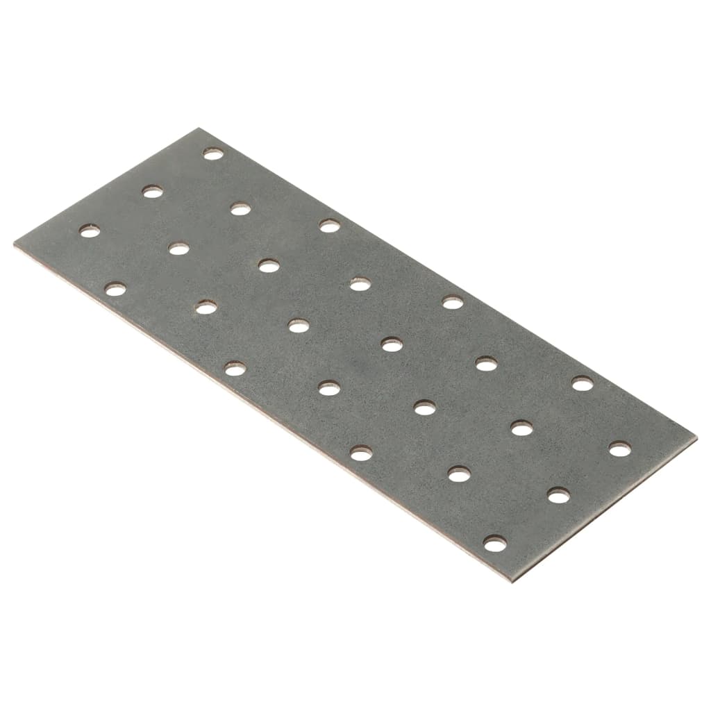 VIDAXL -Platten perforiert 40 PCs 2 mm 160 x 60 mm verzinkter Stahl