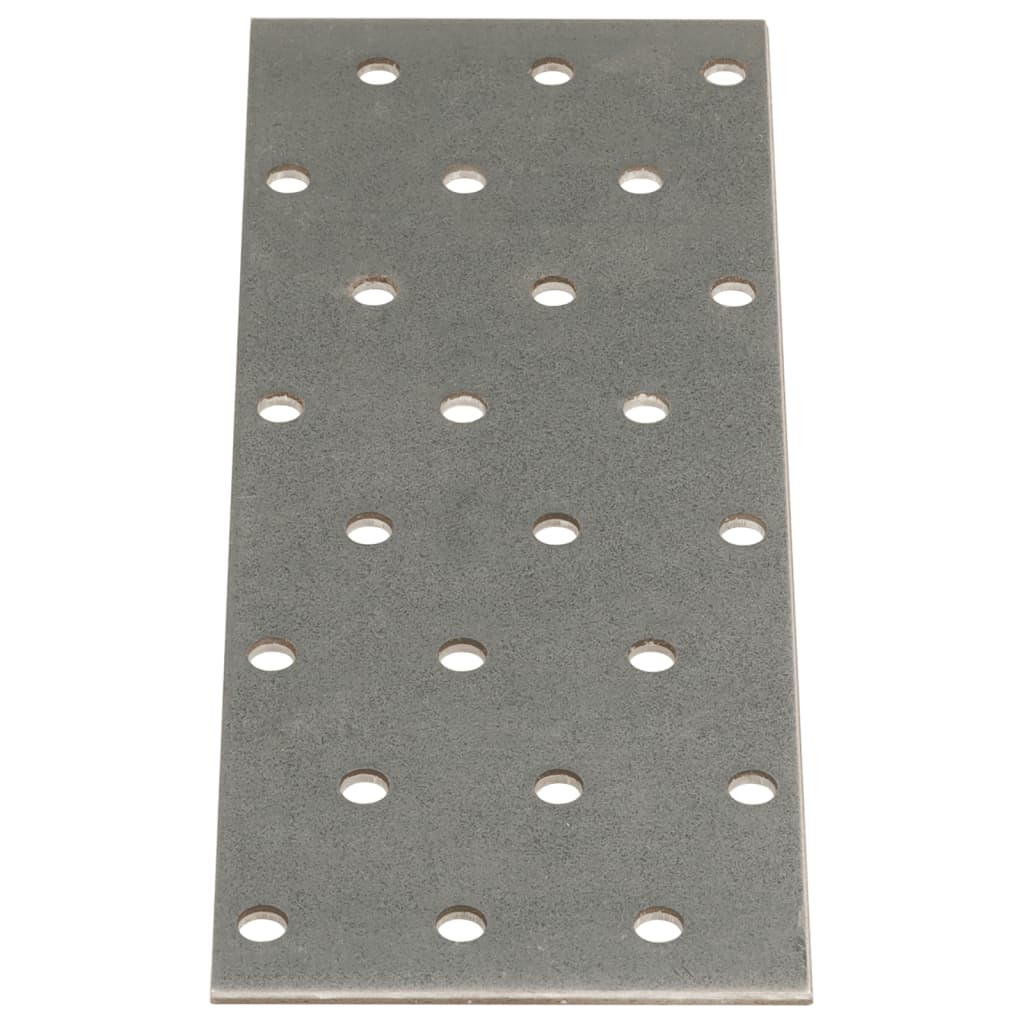 VIDAXL -Platten perforiert 40 PCs 2 mm 160 x 60 mm verzinkter Stahl