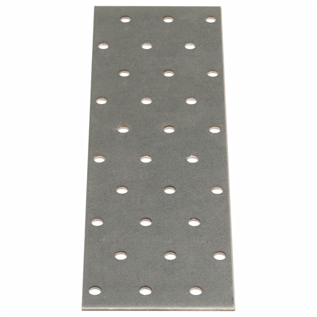 VIDAXL -Platten perforiert 40 PCs 2 mm 200x60 mm verzinkter Stahl