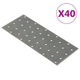 Vidaxl Platen perforated 40 PC 2 mm 200x80 mm galvaniséiert Stol