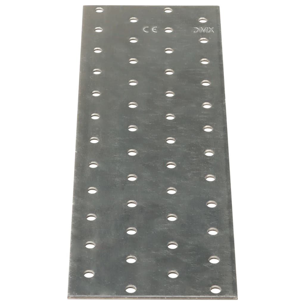 Plaques de vidaxl perforées 20 pcs 2 mm 240x80 mm en acier galvanisé