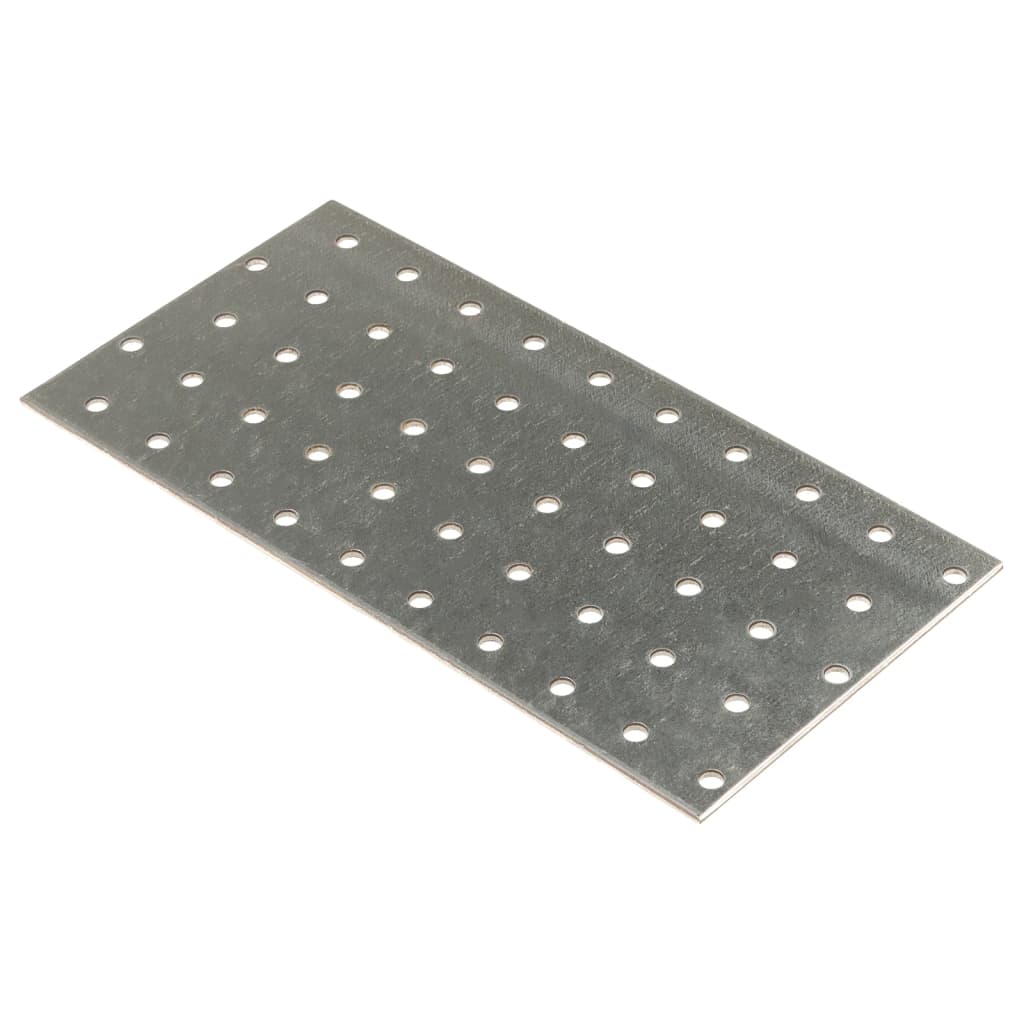 VIDAXL -Platten perforiert 40 PCs 2 mm 200x100 mm verzinkter Stahl