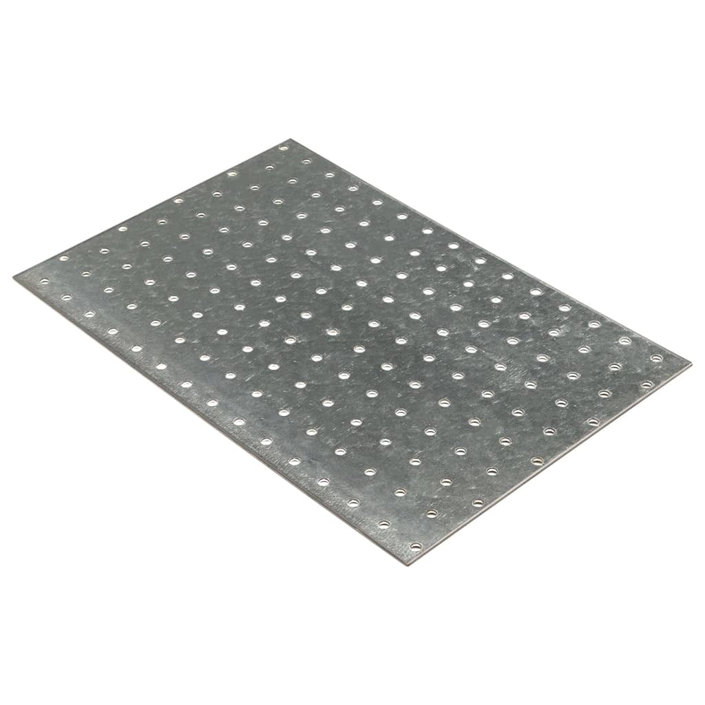 Plaques de vidaxl perforées 20 pcs 2 mm 300x200 mm en acier galvanisé