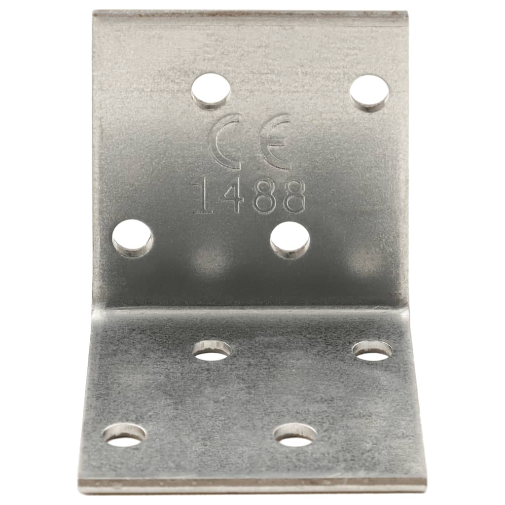 Vidaxl Hoek Brackets 100 stykker 2 mm 40x40x40 mm galvaniseret stål