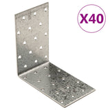 Wsporniki Vidaxl Hoek 40 sztuk 2 mm 100x60x100 mm stal ocynkowana