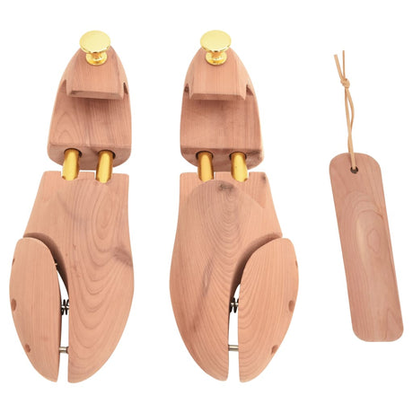 VidaXL Schuhspanner mit Schuhlöffel EU 44-45 aus massivem Zedernholz