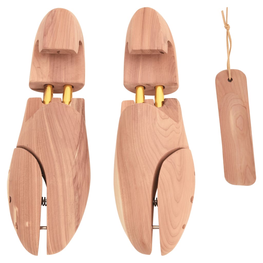 Vidaxl Shoe Rensioner z butem w UE 38-39 Solid Cedar Wood