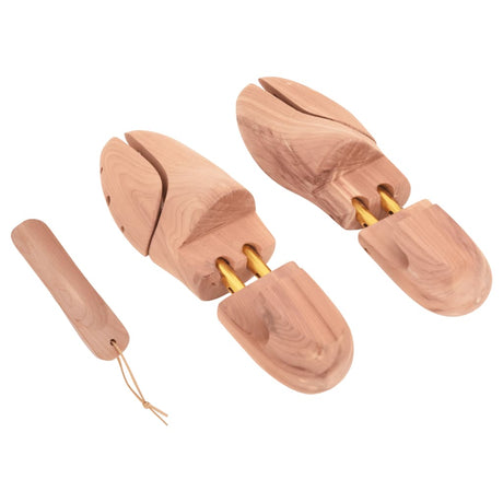 VidaXL Schuhspanner mit Schuhlöffel EU 38-39 aus massivem Zedernholz