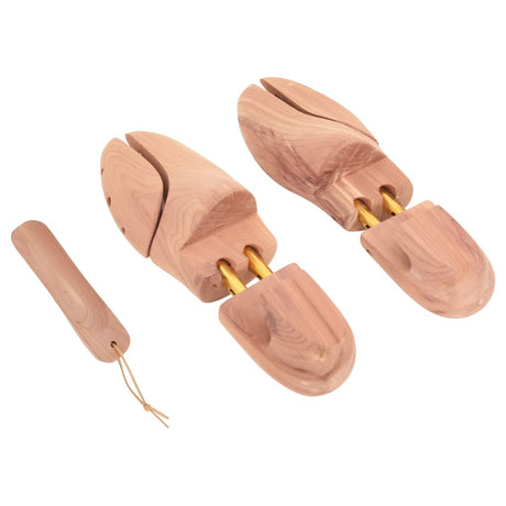 VidaXL Schuhspanner mit Schuhlöffel EU 42-43 aus massivem Zedernholz
