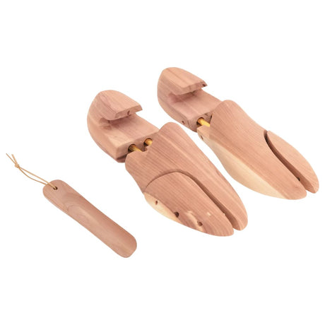 VidaXL Schuhspanner mit Schuhlöffel EU 44-45 aus massivem Zedernholz