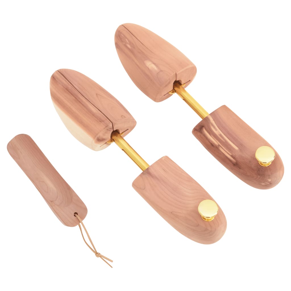 VidaXL shoe tensioner with shoehorn EU 39-41.5 solid cedar wood