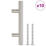VidaXL Griffe 10 Stück 64 mm Edelstahl silberfarben