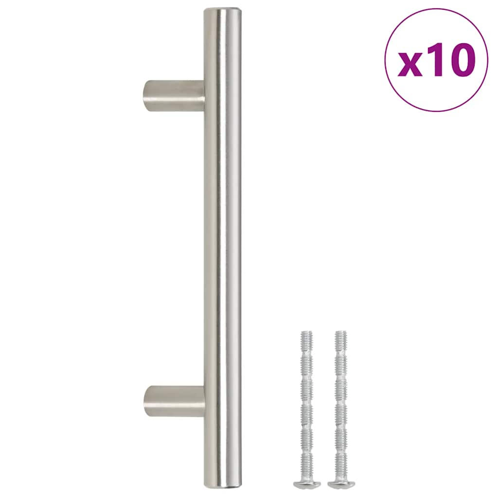 Vidaxl gère 10 st 96 mm en acier inoxydable en argent coloré