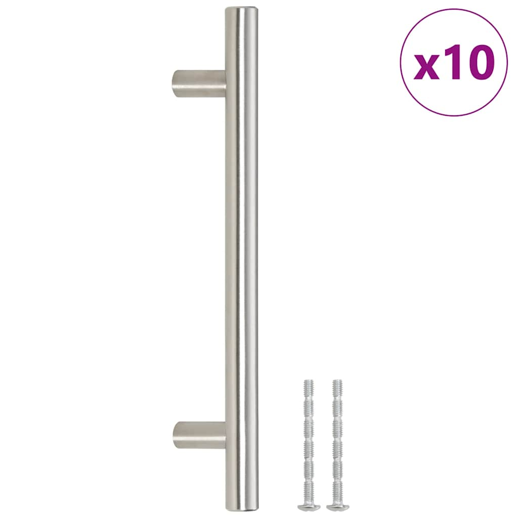 Vidaxl handles 10 st 128 mm stainless steel silver colored