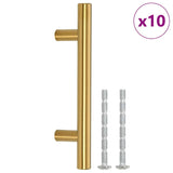 Vidaxl Griffe 10 PCs 64 mm Edelstahl Goldfarbe