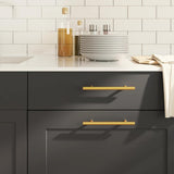 VidaXL Griffe 10 Stk. 128 mm Edelstahl goldfarben