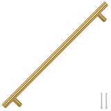 VidaXL Griffe 5 Stück 320 mm Edelstahl goldfarben