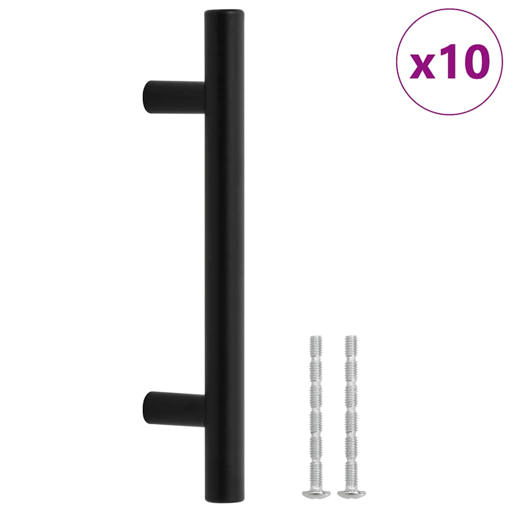 Vidaxl gestisce 10 St 96 mm in acciaio inossidabile nero