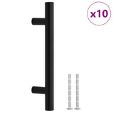 Vidaxl gestisce 10 St 96 mm in acciaio inossidabile nero