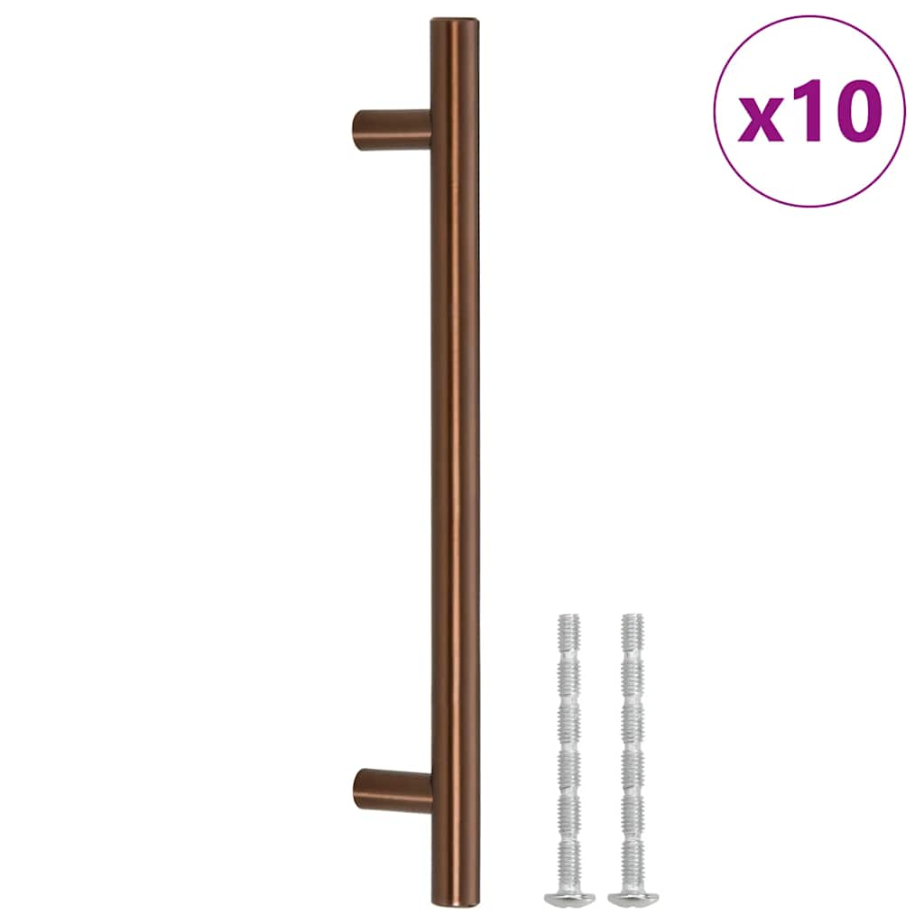 Vidaxl gère 10 st 160 mm en acier inoxydable en bronze coloré