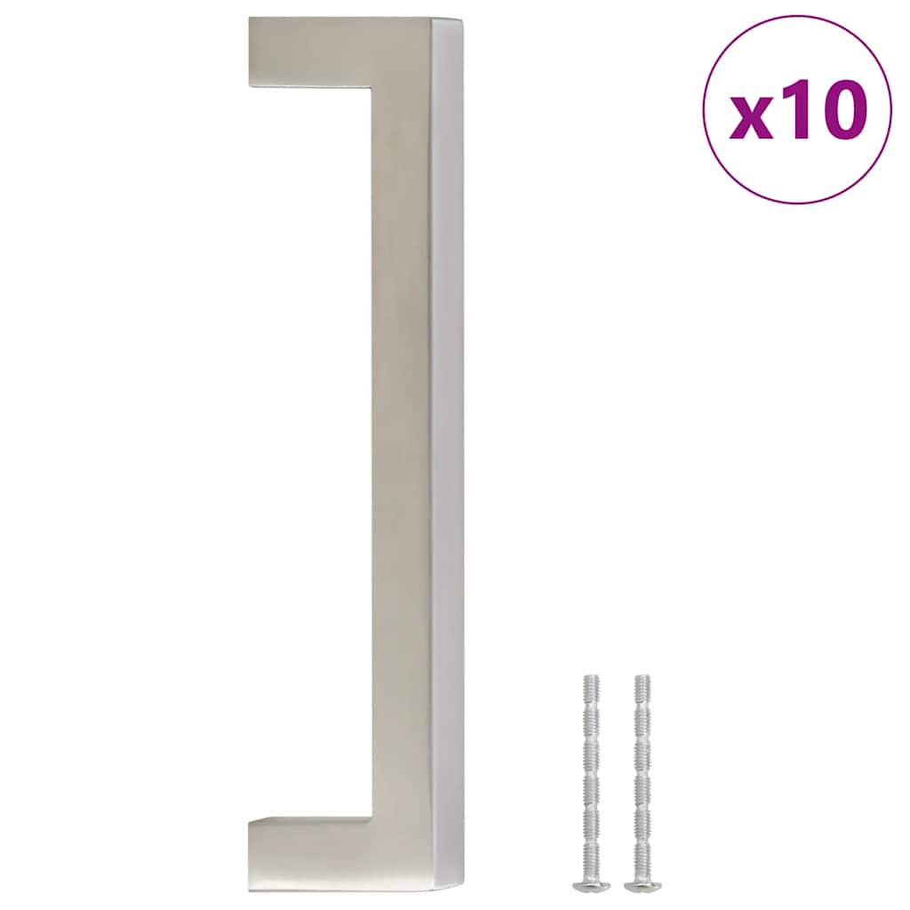 Vidaxx Griffe 10 Stück 128 mm Edelstahl silberfarben
