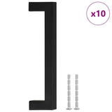 VidaXL Griffe 10 Stück 128 mm Edelstahl schwarz