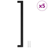 VidaXL Griffe 5 Stück 320 mm Edelstahl schwarz