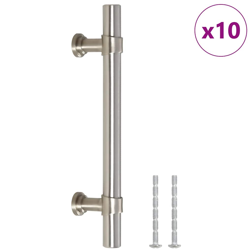 Vidaxl handles 10 st 96 mm stainless steel silver colored