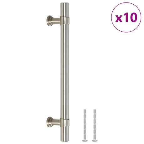 Vidaxx Griffe 10 Stück 128 mm Edelstahl silberfarben