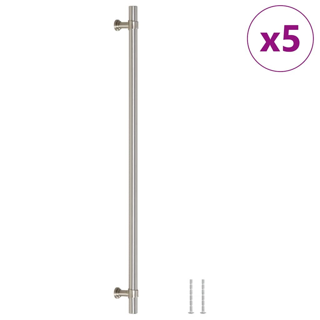 Vidaxl gère 5 st 320 mm en acier inoxydable en argent coloré