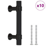 VidaXL Griffe 10 Stück 64 mm Edelstahl schwarz