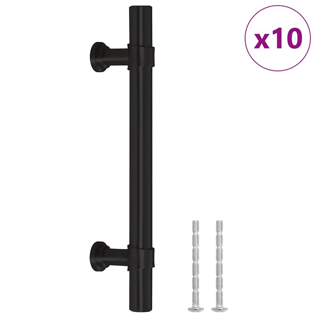 Vidaxl handles 10 st 96 mm stainless steel black