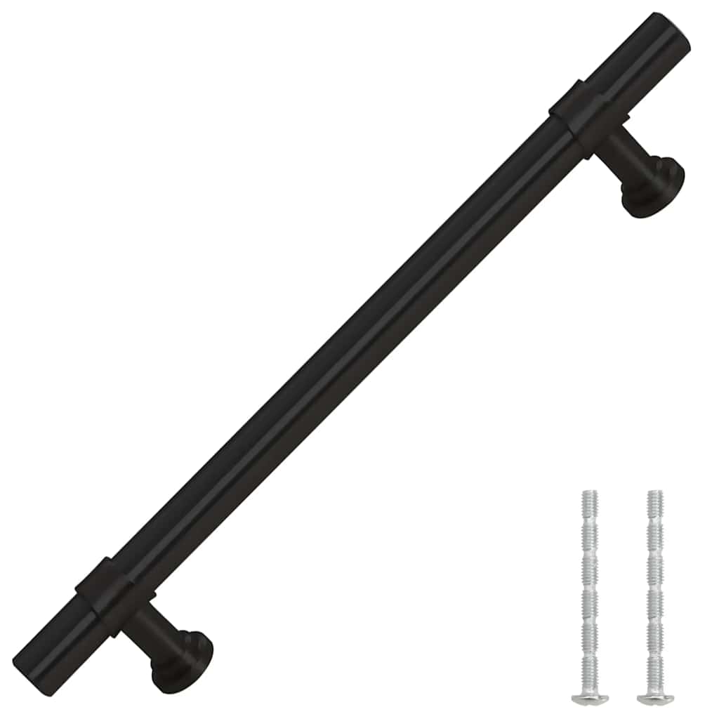 VidaXL Griffe 10 Stück 128 mm Edelstahl schwarz