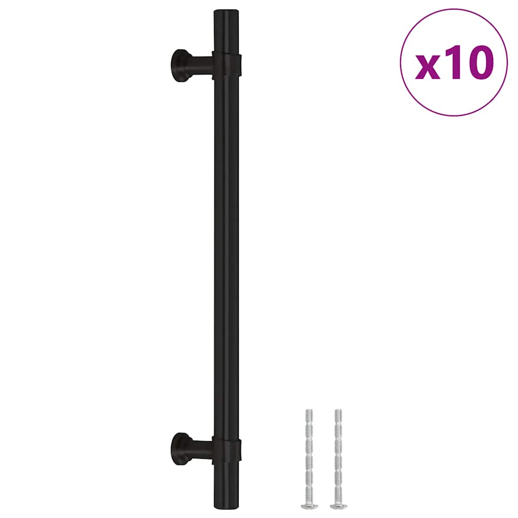 VidaXL Griffe 10 Stück 160 mm Edelstahl schwarz