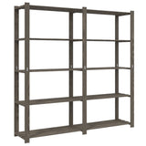 Vidaxx Lagerregal 5-lagig 170x38x170 cm massives Kiefernholz grau