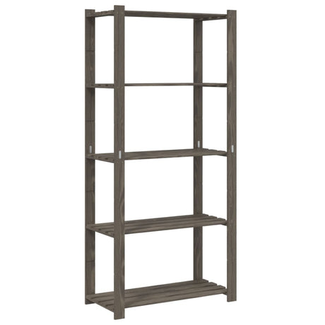 Vidaxx Lagerregal 5-lagig 80x38x170 cm massives Kiefernholz grau