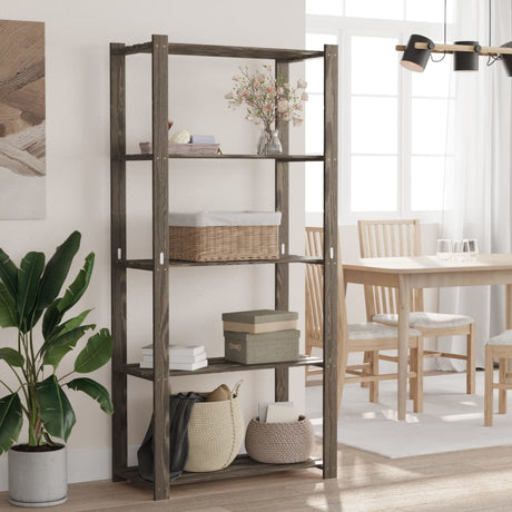Vidaxx Lagerregal 5-lagig 80x38x170 cm massives Kiefernholz grau
