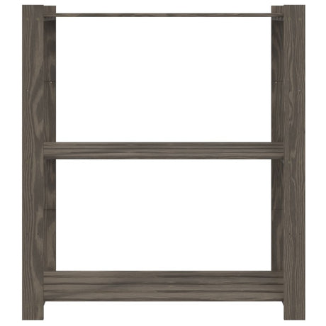 Vidaxx Lagerregal 3-lagig 80x38x90 cm massives Kiefernholz grau