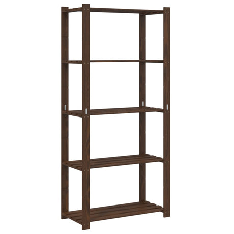 Vidaxx Lagerregal 5-lagig 80x38x170 cm massives Kiefernholz braun