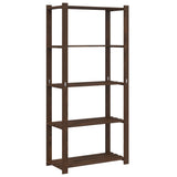 Vidaxl storage rack 5-layer 80x38x170 cm Solid pine brown