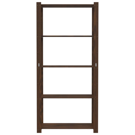 Vidaxx Lagerregal 5-lagig 80x38x170 cm massives Kiefernholz braun