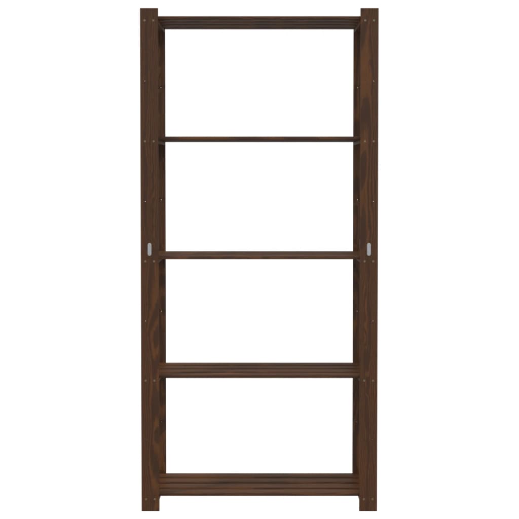 Vidaxl storage rack 5-layer 80x38x170 cm Solid pine brown