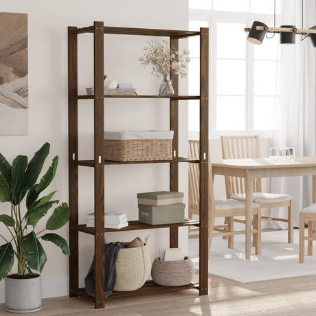 Vidaxx Lagerregal 5-lagig 80x38x170 cm massives Kiefernholz braun