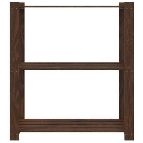 Vidaxx Lagerregal 3-lagig 80x38x90 cm massives Kiefernholz braun