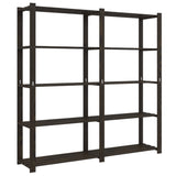 Vidaxl storage rack 5-layer 170x38x170 cm solid pine wood black